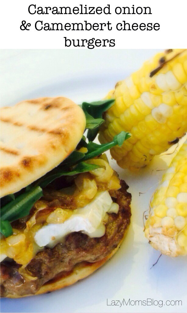 Caramelized onions & Camembert cheese  burgers 