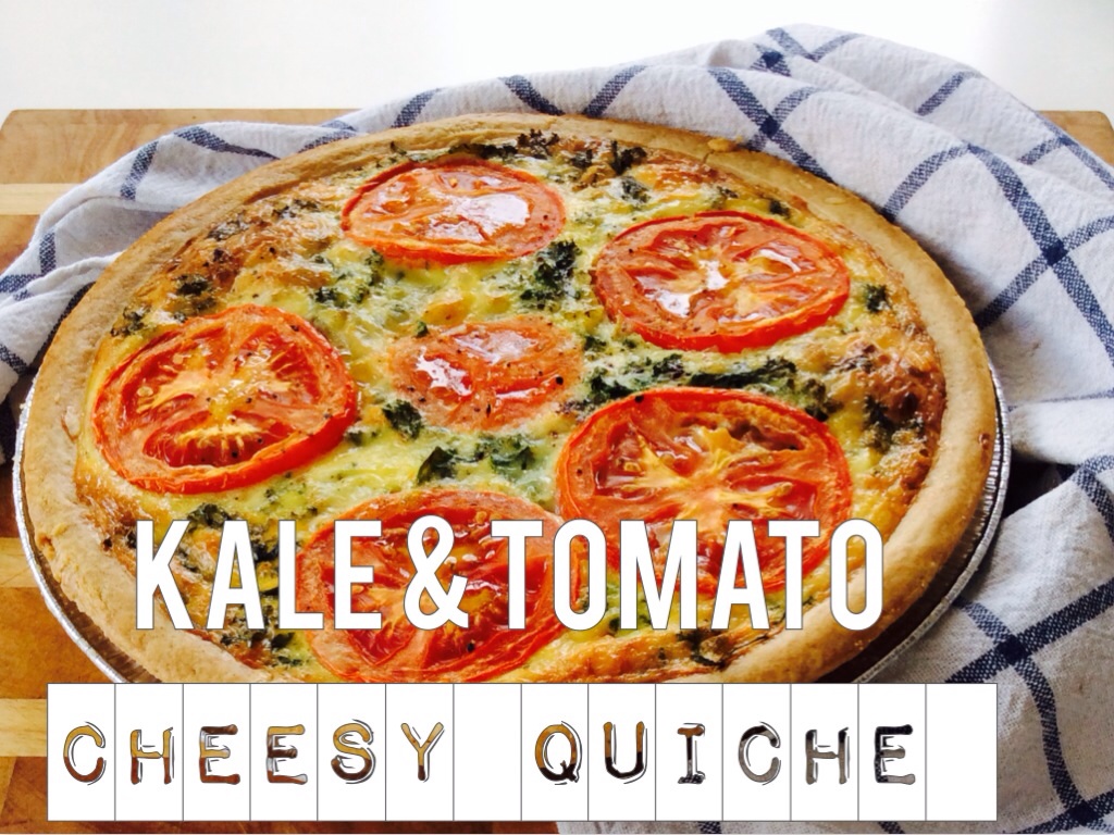 Kale & tomato cheesy quiche