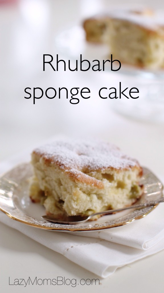 Rhubarb sponge cake