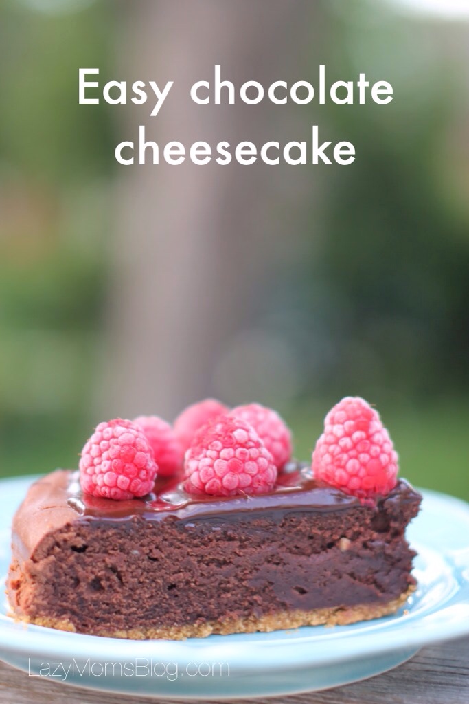 Rich and delicious easy chocolate cheesecake 