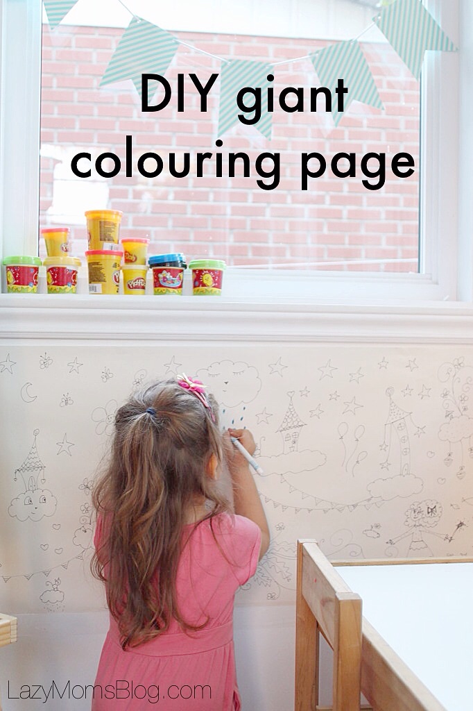 Make these DIY giant colouring pages with your kids and keep them occupied on a rainy day 