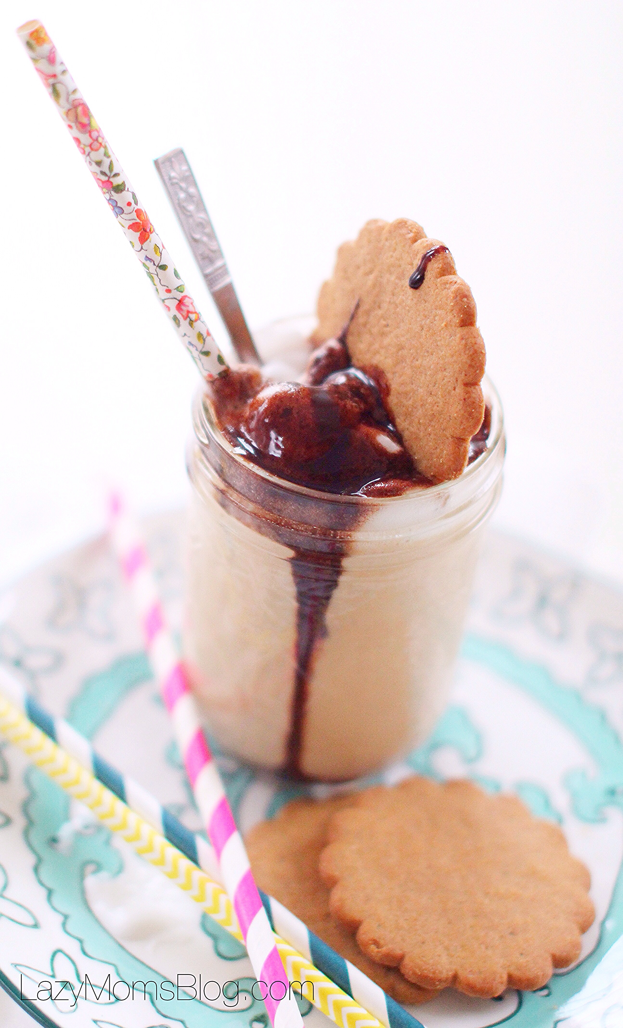 Thus chocolate peanut butter and gingerbread shake is so easy to make! 