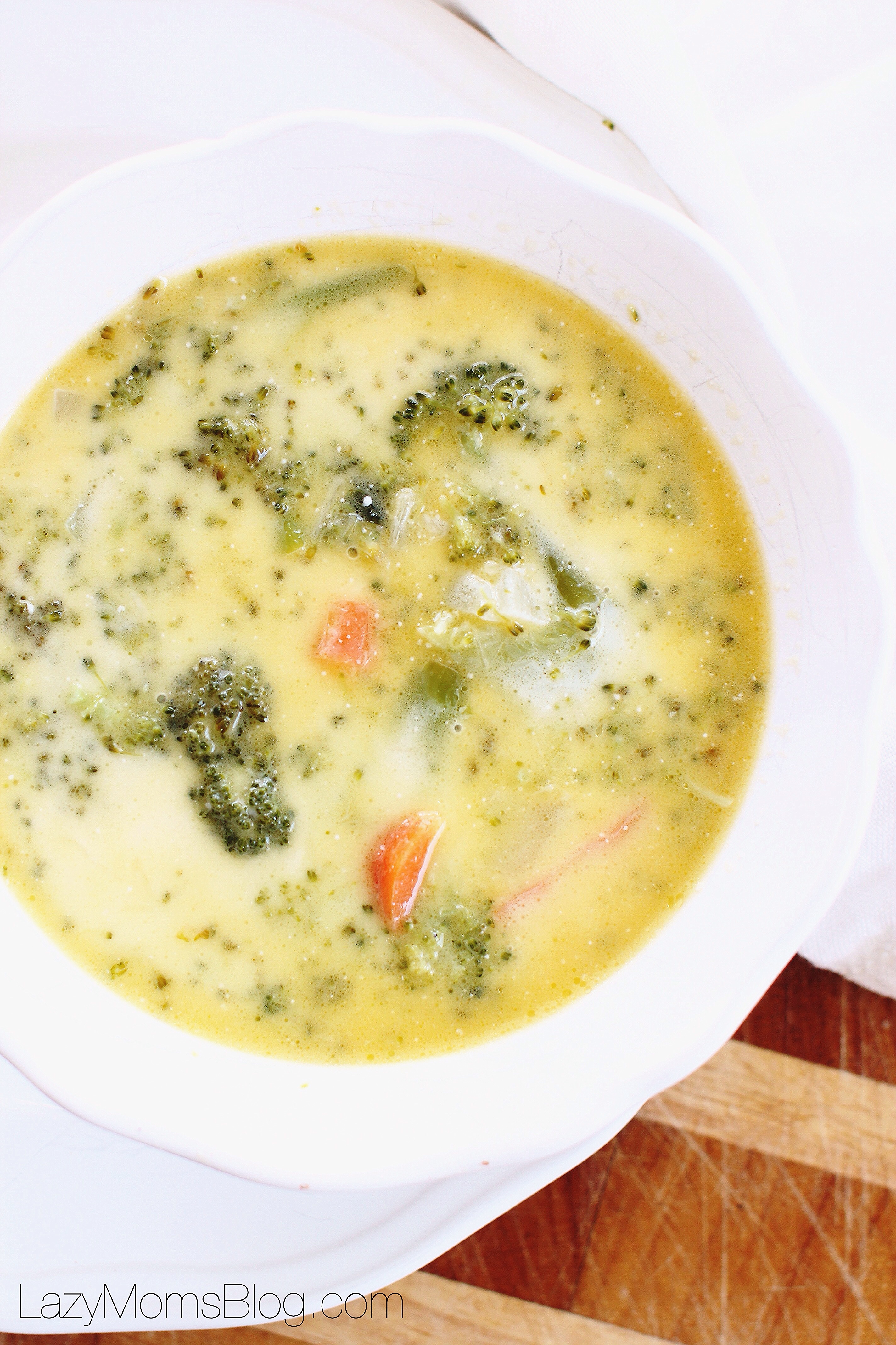 Gruyere and broccoli soup , simply delicious !