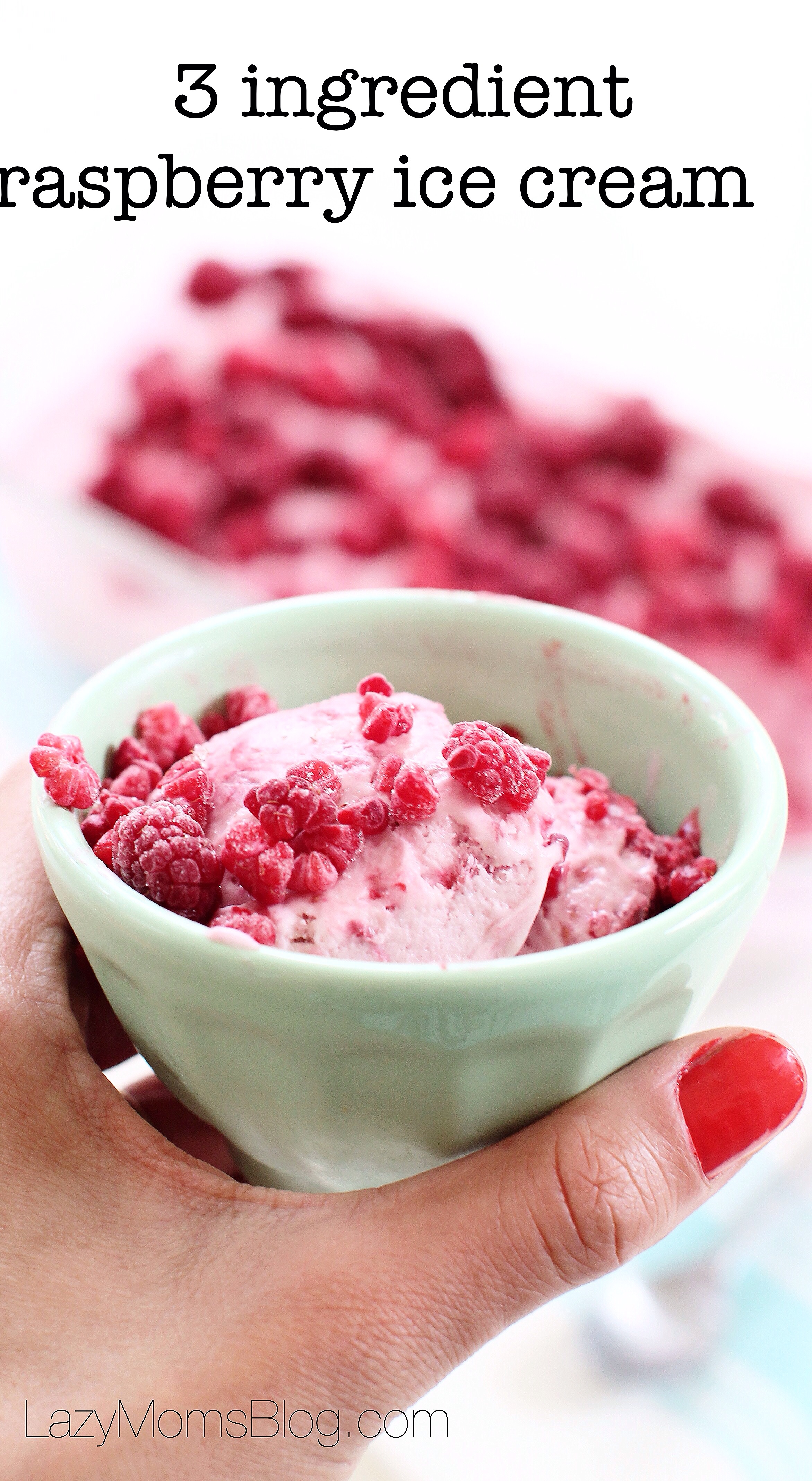 Amazing, no-churn , 3 ingredient raspberry ice cream that you'll want to make all the time! 