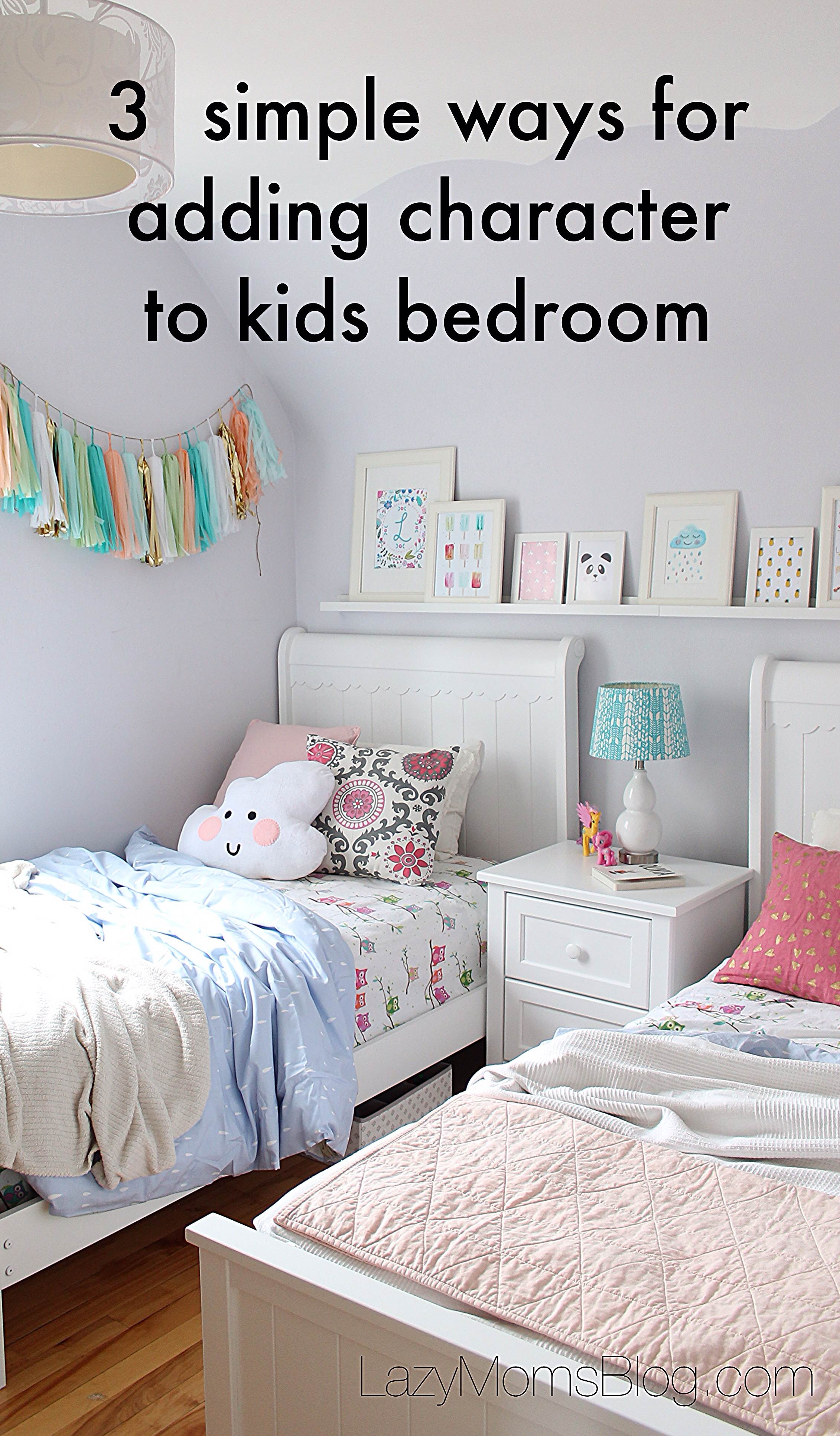 Small but light and airy, this all in pastel shared girls bedroom is super functional and so pretty