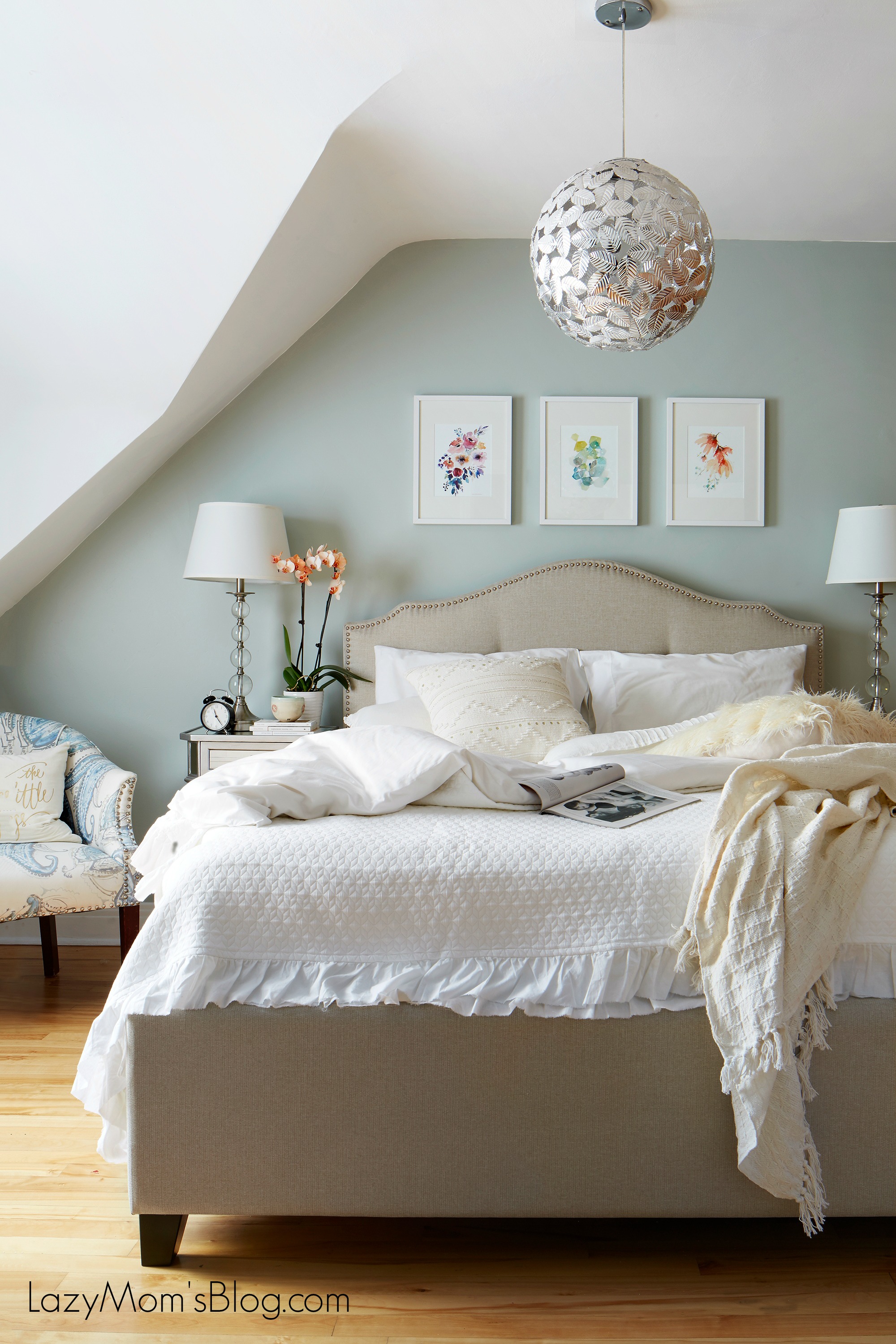 airy calm and bright bedroom