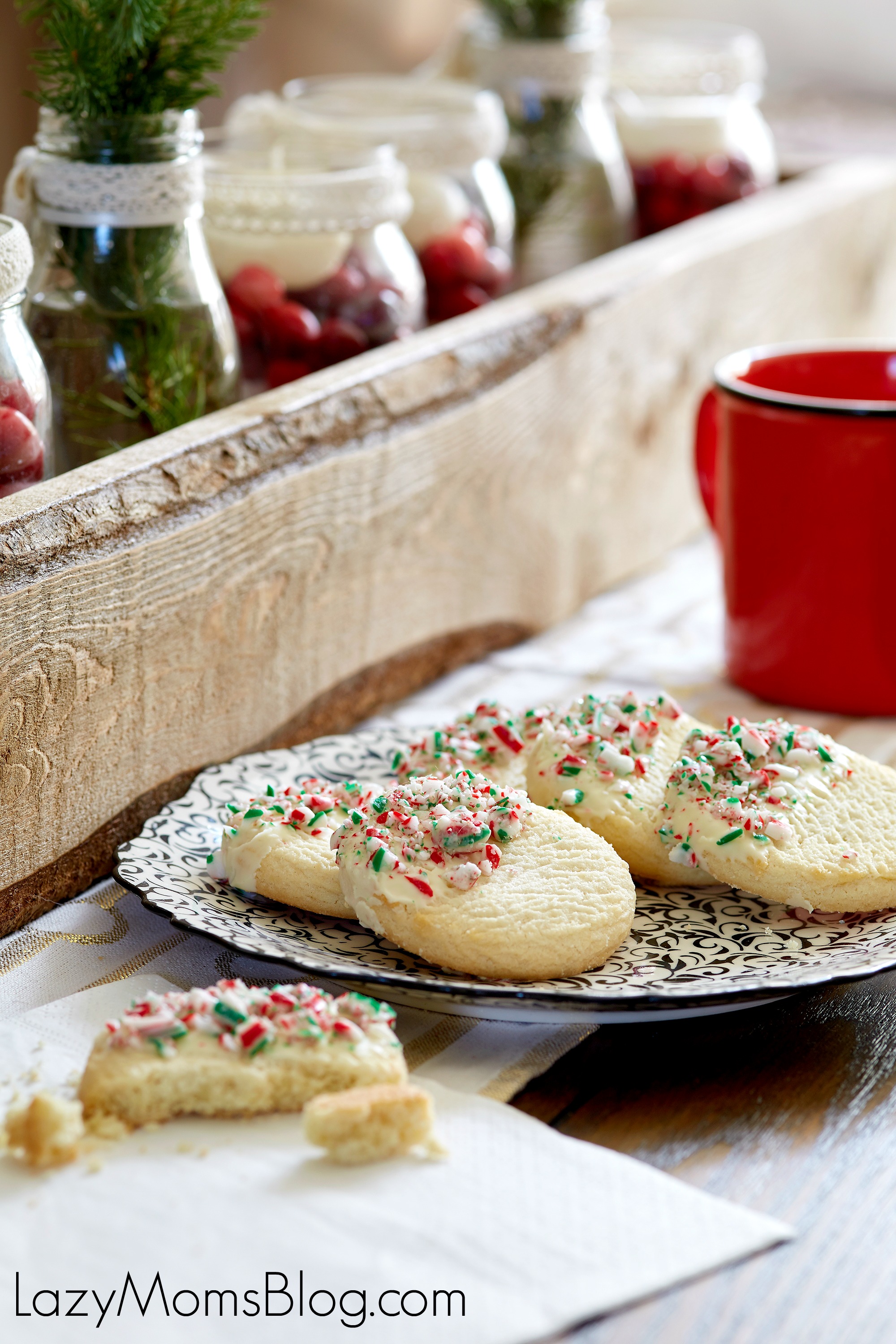 Peppermint and white chocolate sugar cookie