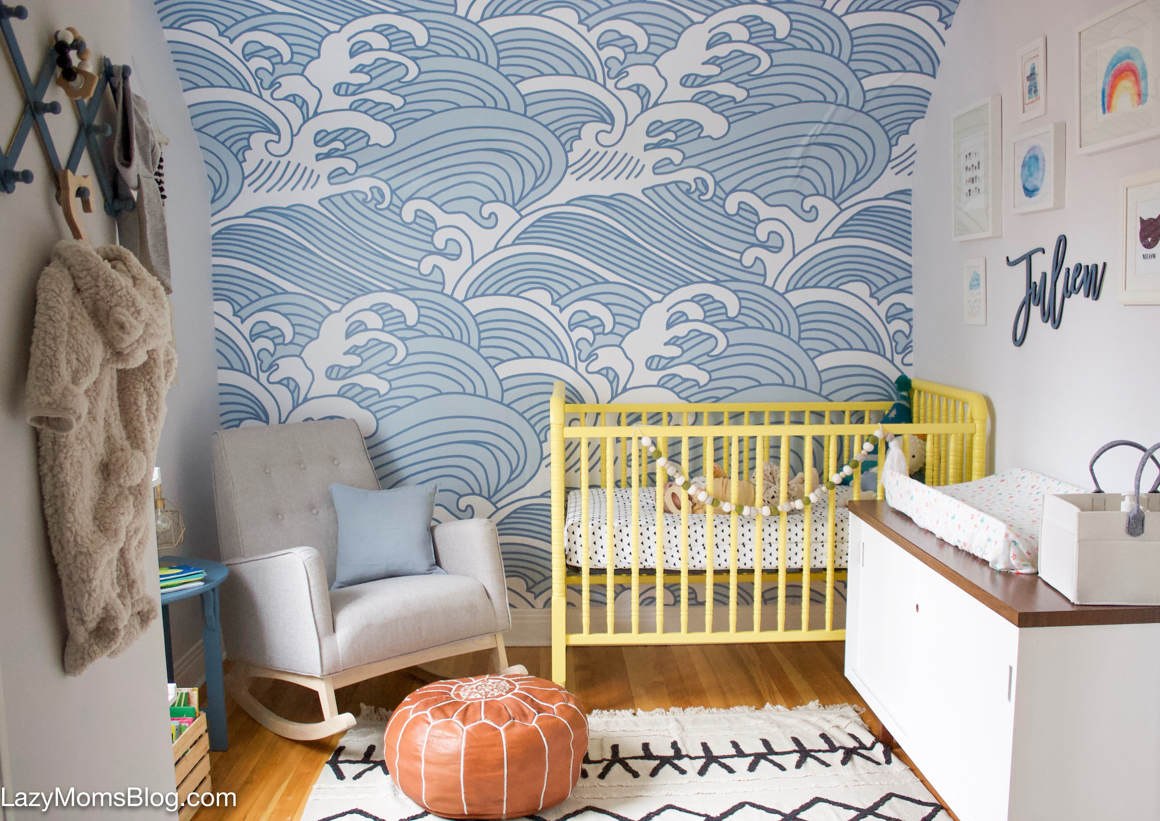 eclectic nursery makeover- One room challenge reveal