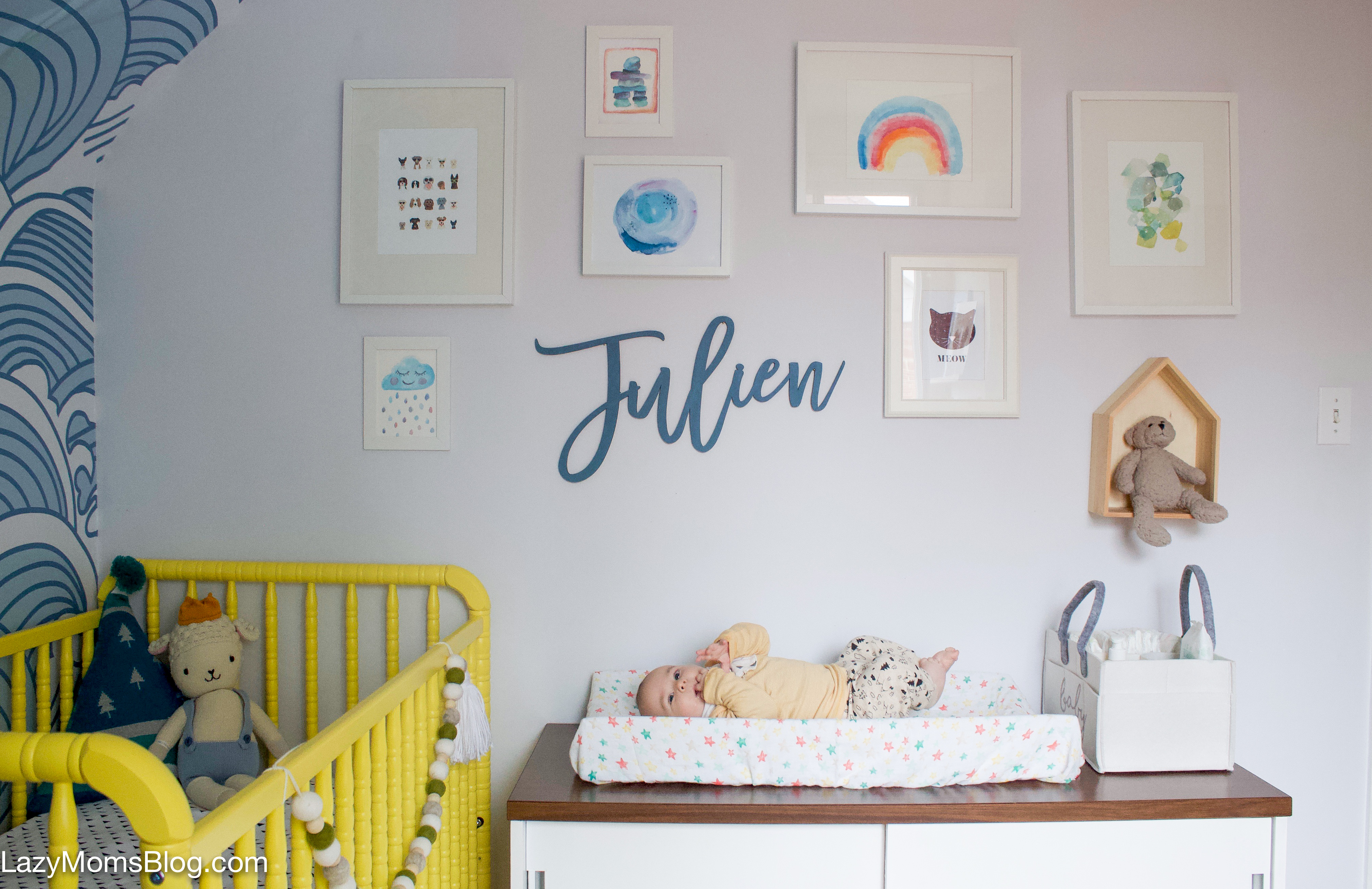 eclectic nursery makeover- One room challenge reveal